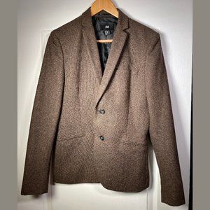 H&M Dark Brown Tweed Blazer/Jacket Size 36R